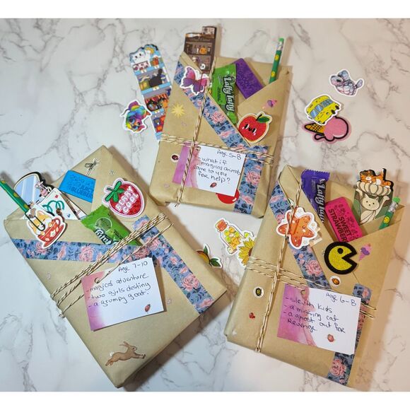Kids' Blind Date With A Book: Mystery Story Gift Set, Stickers & Bookmark - Picture 1 of 6